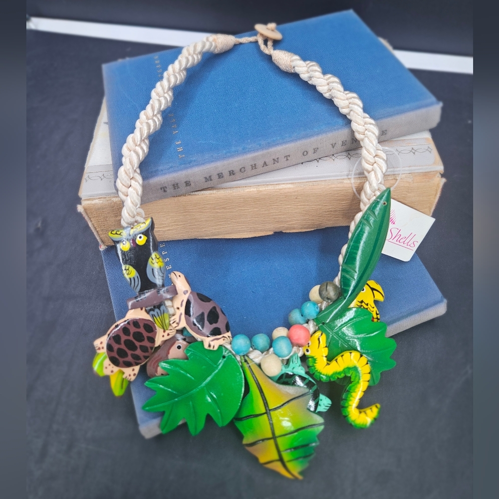 Colorful Jungle-Themed Necklace